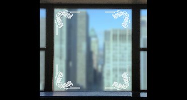 Raamsticker elegante kerst