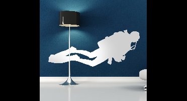 Muursticker Duiken Silhouet