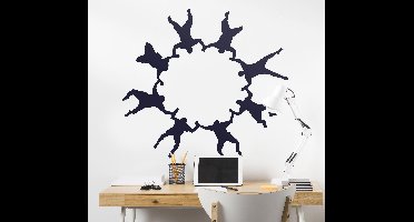 Sky dive groep sticker