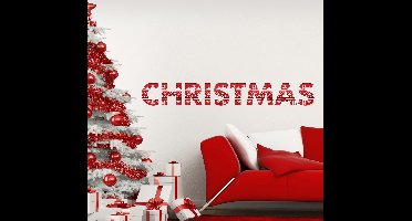 Kerstmis print tekst sticker