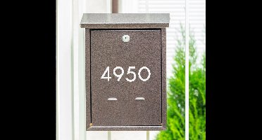 Tekst sticker nummer mailbox