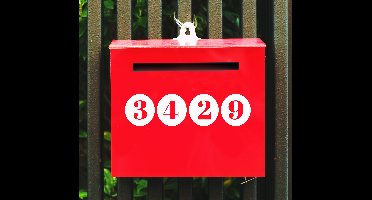 Huisnummer rondjes brievenbus sticker