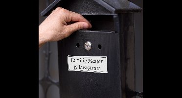 Tekst sticker label postbus