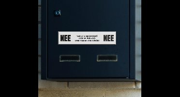 Nee nee zwart en wit sticker
