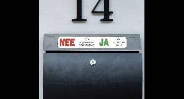 Witte nee ja brievenbus sticker