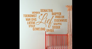 Nederlandse woorden lief kinderkamer muursticker