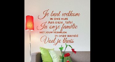 Muursticker woonkamer Welkom in ons huis