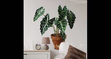 Muursticker woonkamer groene plant