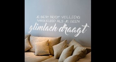 Glimlach Muursticker