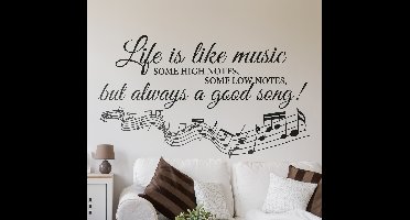 Life is Like Music Muursticker