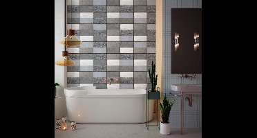Tegelstickers badkamer beton