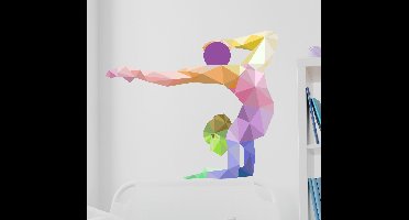 Muursticker Vrouw Acrobaat 3D