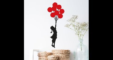 Muursticker Banksy Meisje Balonnen
