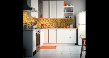 Tegelstickers keuken kleine vierkantjes