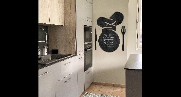 Muursticker keuken krijtbord sticker kok