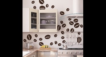Muursticker keuken koffiebonen