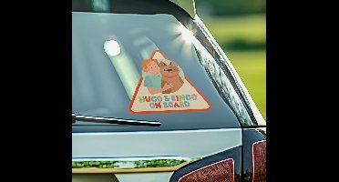 Kind en hond aan boord auto sticker