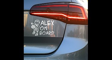 Voetbaljongen aan boord Stickers laten maken