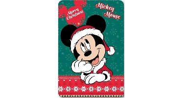 Mickey Mouse Festive Christmas Fleece deken 100 x 140 cm