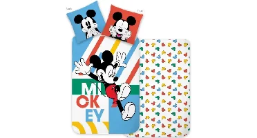 Mickey Mouse Jump Dekbedovertrek - Eenpersoons - 140 x 200 cm - Katoen