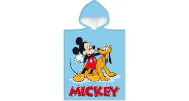 Mickey en Goofy poncho 50 x 100 cm blauw