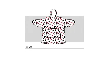Mickey Mouse hoodie poncho stipjes maat XS - L - polyester