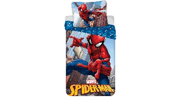 SpiderMan Dekbedovertrek old school - Eenpersoons - 140 x 200 cm - Katoen