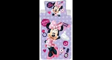 Disney Minnie Mouse Dekbedovertrek Hi There - Eenpersoons - 140 x 200 cm - Polyester