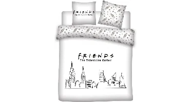 Friends Dekbedovertrek wit- 240 x 220 cm