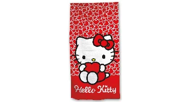 Hello Kitty strandlaken rood polyester 70 x 140 cm