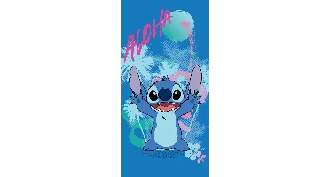 Stitch strandlaken aloha blauw 70 x 140 cm Katoen