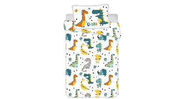Dino world baby Peuterdekbedovertrek dinosaurus - 100 x 135 cm - Katoen