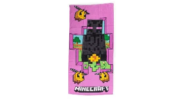 Minecraft paars strandlaken 70x140cm