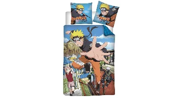 Naruto Dekbedovertrek eenpersoons 140 x 200 cm Katoen 65 x 65 cm