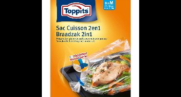Toppits 2in1 Braad- en Stoomzakken M 8 Stuks