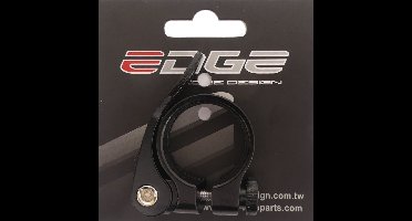 Zadelpenklem ø31,8 mm Edge aluminium met snelspanner - zwart