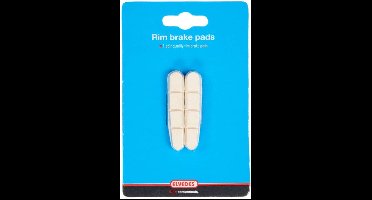 Vervangingspad V-Brake Elvedes 5mm white compound t.b.v. Shimano remschoenen (1 paar)