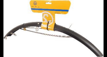 Voorspatbord 28" kunststof 45 mm - mat zwart