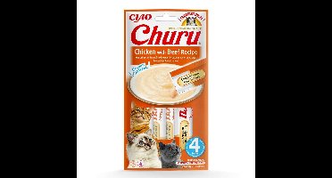 INABA Churu Chicken with Beef Recipe - Kattensnoepje - 4x14 g