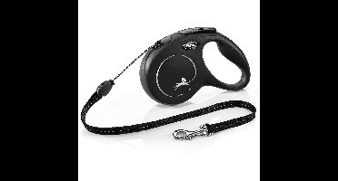 Flexi New CLASSIC 5 m Zwart Hond Intrekbare riem