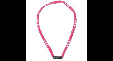 Kettingslot Axa Rigid RCC code 120x3,5 met polyester hoes - roze