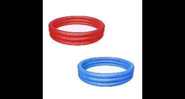 Bestway Opblaasbaar Kinderzwembad 3 Ringen Eco Gemengde Kleur 183x33 cm +2 Jaar Tuin 51027