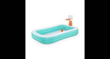 Bestway Opblaasbare Kinderzwembad Basketspel 251x168x102 cm +3 Jaar Tuin 54445
