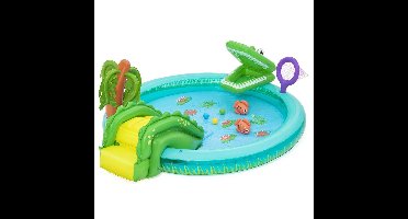 Bestway Opblaasbare Zwembad Krokodil Speeltuin 224x181x72 cm +2 Jaar Tuin 53166