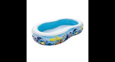 Bestway Opblaasbaar Zwembad 2 Kamers Sea Floor 262x157x46 cm +3 Jaar Tuin 54118