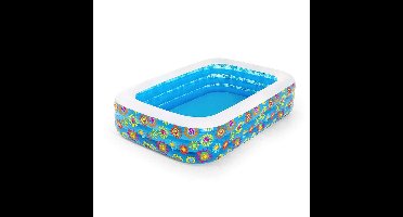 Bestway Opblaasbaar Zwembad 3 Kamers Bloemenpatroon 305x183x56 cm +6 Jaar Tuin 54121