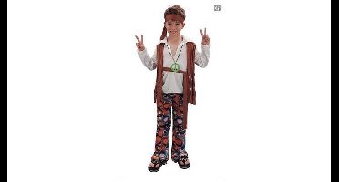 Clown Kinderkostuum Hippie Jongen 7-9 jaar