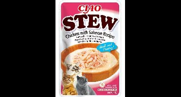 INABA Ciao Stew Chicken & Salmon - Kattensnoepje - 40g