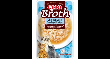 INABA Ciao Broth Chicken & Scallop - Kattensnoepje - 40g