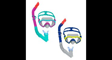 Bestway Set Masker en Buis Volwassene Purga Klep Assorti Kleur +14 Jaar Strand en Zwembad 24021